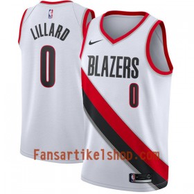 NBA Portland Trail Blazers Trikot Damian Lillard 0 Nike 2017-18 Weiß Swingman - Herren